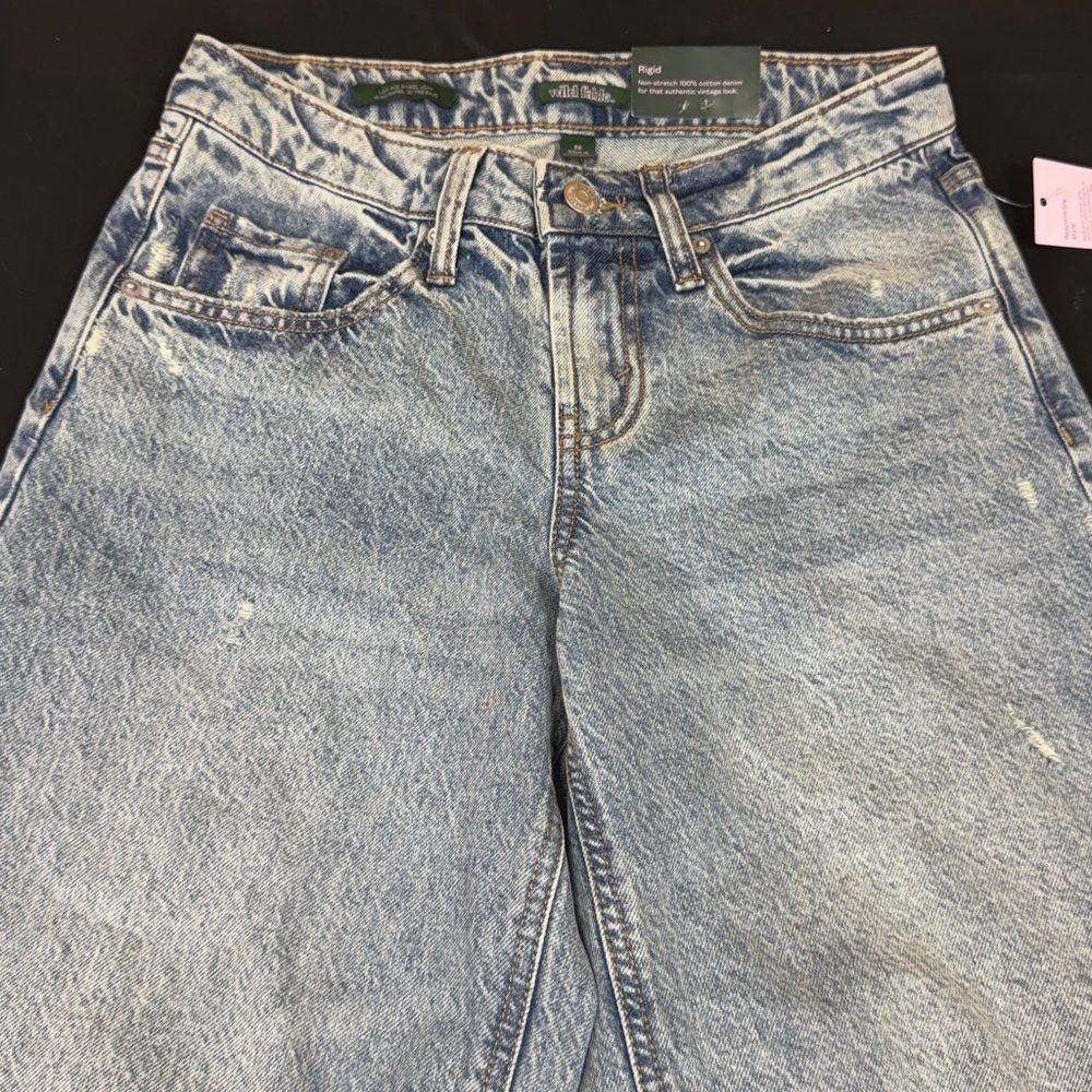 Wild Fable low rise barrel Jean rigid size 00 with 32 inch inseam Denim Jeans